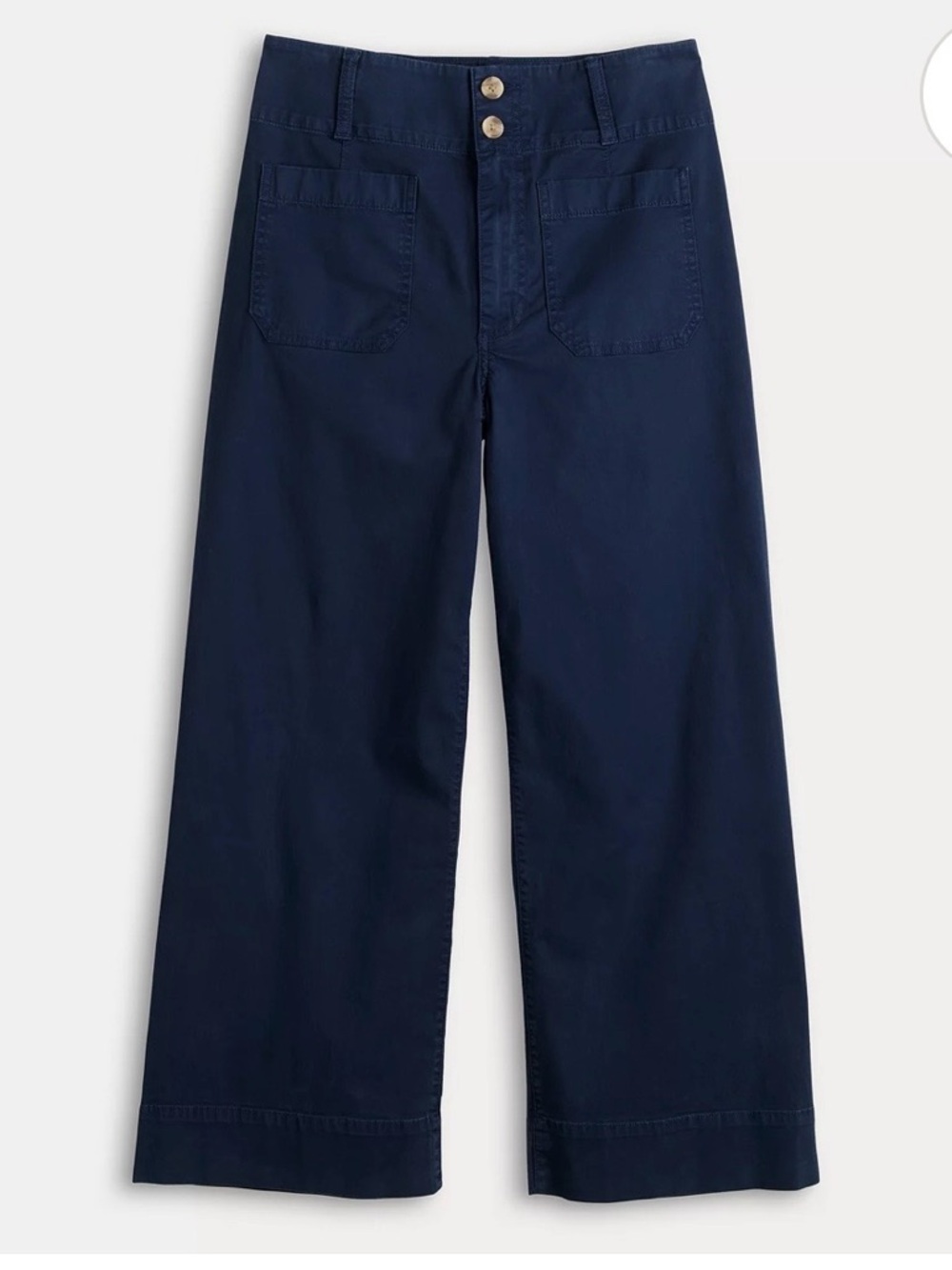 Lauren Conrad Super High Rise 
Wide Leg Crop Pants NWT Size 8 Washed Dark Blue